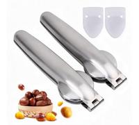 HUQINXIN Coupe Chataigne, Pince Châtaignes, Casse Noix et Noisette, Ouvre Poele Pécan Sheller Opener Decoupe Châtaigne pour Les châtaignes et Les Noix Lot de 2