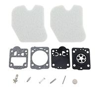 HURI 2x Filtre à air avec Carburateur Kit Joints Membranes Pour Husqvarna 235 236 240 435 Jonsered 2234 2238 Tronçonneuse Zama RB-149 JONSERED CS 2234 2238