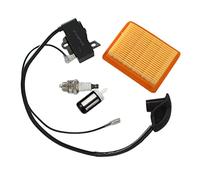 HURI Bobine d'allumage + Filtre à air + Bougie d'allumage + Essence Filtre Convient pour Stihl FS120 FS200 fFS250 FS300 FS350 BT120 C BT121 remplace 4134 141 0300/4134 400 1301