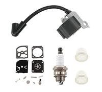 HURI Bobine d'allumage Pour Stihl HS45 FS55 FS38 Kit de diaphragme de carburateur Remplacer Zama RB-100 4140 400 1308