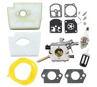 HURI Carburateur avec filtre à air, bougie d'allumage - Membrane pour débroussailleuse Stihl FS 160, FS 180, FS 220, FS 280, FS 290 - Remplace 4119 120 0604, C15-51 / C1S-S3D