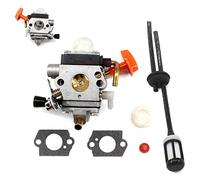 HURI Carburateur avec tuyau de carburant compatible avec Stihl FS130 KM130 HT130 FS100 FS110 FS87# 41801200610 Zama C1Q-S173