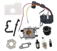 HURI Carburateur bobine d'allumage Bougie d'allumage Filtre à air Conduite de carburant Filtre à carburant pour Stihl 017 018 019T MS170 MS180 MS170C MS180C Tronçonneuse à gazon 1130 120 0608