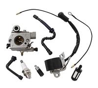 HURI Carburateur et Bougie Bobine d'allumage pour STIHL 024 026 MS240 MS260 Tronçonneuse Remplace 1121 120 0610, 0000 400 1300