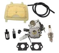 HURI Carburateur pneumatique Filtre à essence pour tronçonneuse Stihl MS171 MS181 MS201 MS211 MS 171 181 211 Tronçonneuse Remplace Zama C1Q-S269, Zama C1Q-S123B, 1139-120-0612