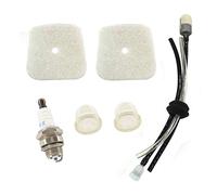 HURI Filtre à air et filtre à essence avec tuyau de carburant, bougie d'allumage, pompe d'amorçage pour Echo SRM2100 SRM 2400 SRM230 Fuxtec débroussailleuse coupe-bordure