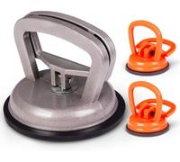 Hurrikom Lot de 3 ventouses pour enlever les bosses de voiture sans peinture - Ventouses robustes en alliage d'aluminium avec base en caoutchouc épais pour soulever les dalles de verre, carrelage et