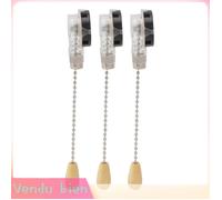 HURRISE Interrupteur lustre plafonnier 3Pcs: solide et facile à utiliser Couleur chromée