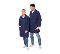 Hurry Jump Blouse de Travail Bleu- Blouse de Laboratoire & Blouse Médicale- Fermeture Pressions - Poches Pratiques - Tenue Professionnelle pour Industrie, Laboratoires, Santé L