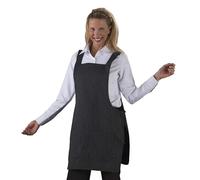 Hurry Jump Tablier sans manches femme Noir rayé blanc type blouse chasuble Tablier chasuble