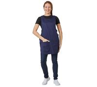 Hurry Tablier sans manches femme type blouse avec patte réglage pressions coloris MARINE LIS MARINE Taille unique
