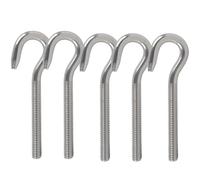huruirui 5pcs Boulon à Oeil M8 Vis à Crochet en Acier Inoxydable 304 A2-70 Tige Filetée Crochet Boulon pour Fixation et Suspension