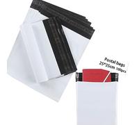 huruirui Enveloppe Plastique Expedition 25x35cm/100 Pièces B4 Emballage Colis Vinted Plastiques Auto-Adhésive Inviolables et Imperméables Sacs d'expédition Pochette envoie colis vinted-Blanc
