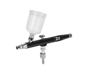 HUSHUI AR131 Pulvérisateur de Peinture Outil Double Action pour Projets Artistiques Personnalisés et Décoration de Gâteaux Noir (Noire)