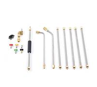 HUSHUI Baguette D'extension de Nettoyeur Haute Pression, Ensemble D'outils de Lance Haute Pression Durables pour le Nettoyage et le Lavage des Voitures en Acier Inoxydable 8 Pièces