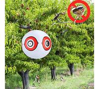 HUSHUI Ballon Gonflable Anti-Oiseaux de Terreur, Yeux de Prédateur pour Répulsif Efficace Contre Les Oiseaux dans Les Vergers, 1 unité (Blanche)