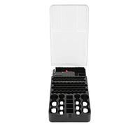 HUSHUI Boîtier de Batterie Multifonctionnel avec 104 Grilles pour Une Organisation et Un Stockage Faciles des Piles Bouton AAA AA 9 V, Matériau ABS Durable