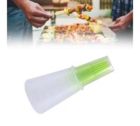 HUSHUI Brosse à Bouteille D'huile en Silicone avec échelle, Durable pour Gadgets de Cuisine BBQ 12x5cm, Facile à Nettoyer (Vert)