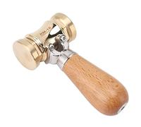 HUSHUI Ciseau à Bois Maillet Tête en Laiton Lourd Marteau en Bois de Hêtre pour L'artisanat de Bricolage et la Réparation à Domicile avec Têtes Remplaçables