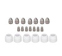 HUSHUI Consommables de Torche de Coupeur de de dureté élevée 20 Pièces Buses en Acier Inoxydable pour des Performances de Coupe Optimales