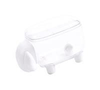HUSHUI Conteneur pour Cotons-tiges, Design Mouton Mignon, Boîte D'accès Pratique pour L'organisation du Dortoir, Plastique 150g (Blanc)