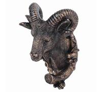 HUSHUI Crochets Muraux à Suspendre en Forme D'animal Mignon, Porte-manteau Décoratif pour Salon, Chambre à Coucher, Salle de Bain - Résine de Haute qualité - Design Cheval et Chèvre (Chèvre (or