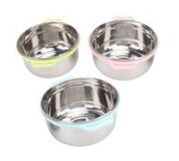HUSHUI Ensemble de Bols à Mélanger 3 Pièces, Bol Gigogne élégant en Acier Inoxydable avec Couvercle pour la Cuisine (Ensemble 2)