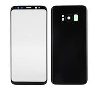 HUSHUI Ensemble de Coques Arrière en Verre pour S8, Pièces de Rechange de qualité Supérieure, Restaurez l'aspect Original de Votre Téléphone, Comprend des Outils et Accessoires de Bricolage (Noire)