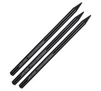 HUSHUI Ensemble de Crayons à Charbon de Bois, 3 Pièces, Outils de Dessin Professionnels pour Artistes et Débutants, Noir, sans Bois, 14.5cm