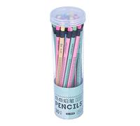 HUSHUI Ensemble de Crayons HB de 30 Pièces, Multicolores Antidérapants avec Gommes pour Enfants, Outils D'écriture et de Dessin