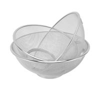 HUSHUI Ensemble de Passoires à Mailles en Acier Inoxydable, Crépines de qualité Professionnelle pour Rincer les Fruits, Légumes et Pâtes, 3 Pièces, 8,7 Pouces, 9,4 Pouces, 10,2