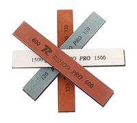 HUSHUI Ensemble de Pierres à Aiguiser les Couteaux, Grain 120 320 600 1500, Facile à Utiliser pour les Couteaux Ménagers et Professionnels, 4 Pièces