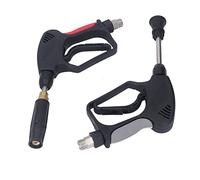 HUSHUI Ensemble de Pistolets pour Nettoyeur Haute Pression 5000 PSI, Pistolet à Mousse et à Eau Propre pour Le Nettoyage de la Voiture et de la Maison, en Acier Inoxydable et en Laiton, 2 Unités