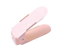 HUSHUI Étagère à Chaussures Réglable, Support de Rangement à Double Couche pour Gagner de l'espace, Organisation dans Un Dortoir 10x25x8cm (Rose)