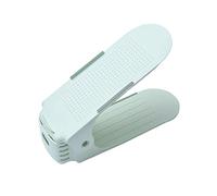 HUSHUI Étagère à Chaussures Réglable, Support de Rangement à Double Couche pour Gagner de l'espace, Organisation dans Un Dortoir 10x25x8cm (Verte)