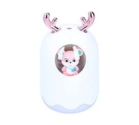 HUSHUI Humidificateur D'air USB, Diffuseur D'arôme Mignon avec Veilleuse pour la Maison et le Bureau, Haute capacité 300ml (Blanche)