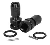 HUSHUI Jeu D'adaptateurs de Douilles, Convertisseur Durable 1/2 Po carré à 1/4 Po Hexagonal, Dégagement Rapide pour Perceuse et n Acier au Carbone, 2 Unités