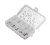 HUSHUI Kit D'assortiment de Bagues de Retenue E Clip, 120 Pièces, pour Roulements et Engrenages en Acier Inoxydable 304