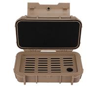 HUSHUI Mallette à Outils Rigide étanche avec Effet Antichoc pour Camping en Plein Air Voyage Boîte de Rangement en Plastique ABS 21x13.3x6.5cm (Boîte étanche Double Couche, Couleur Boue)