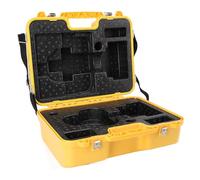 HUSHUI Mallette de Transport pour Instruments D'arpentage, Organisateur de Rangement Durable pour Station Totale et Théodolite, Matériau PP Jaune, Léger et Portable pour Les Professionnels