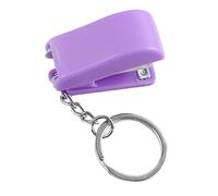 HUSHUI Mini Agrafeuses Porte-clés, Design de Dessin animé Mignon, Mini Agrafeuse Légère pour étudiants et écrivains, Plastique Métal 1,5 X 1, X 0,63 Pouces (Violette)