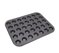 HUSHUI Mini Moules à Muffins Antiadhésifs en Acier au Carbone Durable pour la Cuisson de Muffins et de Cupcakes, Idéaux pour les Boulangers Amateurs (35 grilles)
