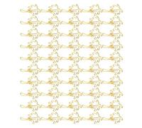 HUSHUI Mini Trombones Mignons en Forme de Cocotier doré pour la Classification des Fichiers et le Marquage de Signets - 50 Pièces en Fer, Portables et Durables