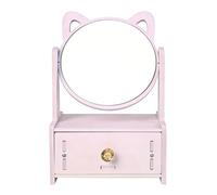 HUSHUI Miroir de Maquillage avec Tiroir, Organisateur de vanité élégant pour Chambre à Coucher et Salle de Bain, Panneau de densité 10,24x6,57x5 Pouces (Tiroir Simple)