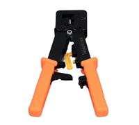 HUSHUI Outil de Sertissage RJ45 avec Acier Durable pour le Sertissage Professionnel des Câbles Ethernet et Téléphoniques - 1 unité (Orange)