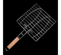 HUSHUI Panier de Gril Antiadhésif en Acier Inoxydable pour Four à Barbecue, Filet de Barbecue Facile à Nettoyer pour les Grillades en Plein Air en Famille, 43,2 X 22,8 Cm, 1 unité
