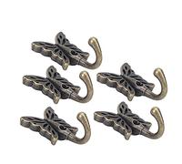 HUSHUI Patère Vintage en Fer forgé, Cintre Mural Robuste pour la Décoration de la Maison, 5 Pièces, Crochets élégants en Alliage de Zinc