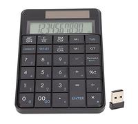HUSHUI Pavé Numérique sans Fil avec Conception Ergonomique, 29 Touches, pour Le Bureau et L'école, Fonction de Calculatrice à énergie Solaire, Matériau ABS