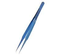 HUSHUI Pince à épiler en Alliage Ti, Outil de Réparation de Haute Précision pour le Soudage de Téléphones, Pince Pointue Anticorrosion de 14 Cm pour Utilisation au Microscope (Tête courbée)