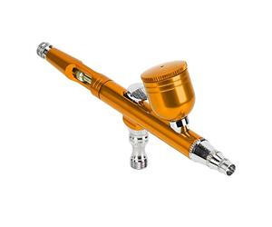 HUSHUI Pistolet Pulvérisateur AR130K avec Buse de 0,3 Mm pour Les Projets D'aérographe et de Bricolage - Parfait pour la Peinture, Le Nail Art et Les T-Shirts (Or)